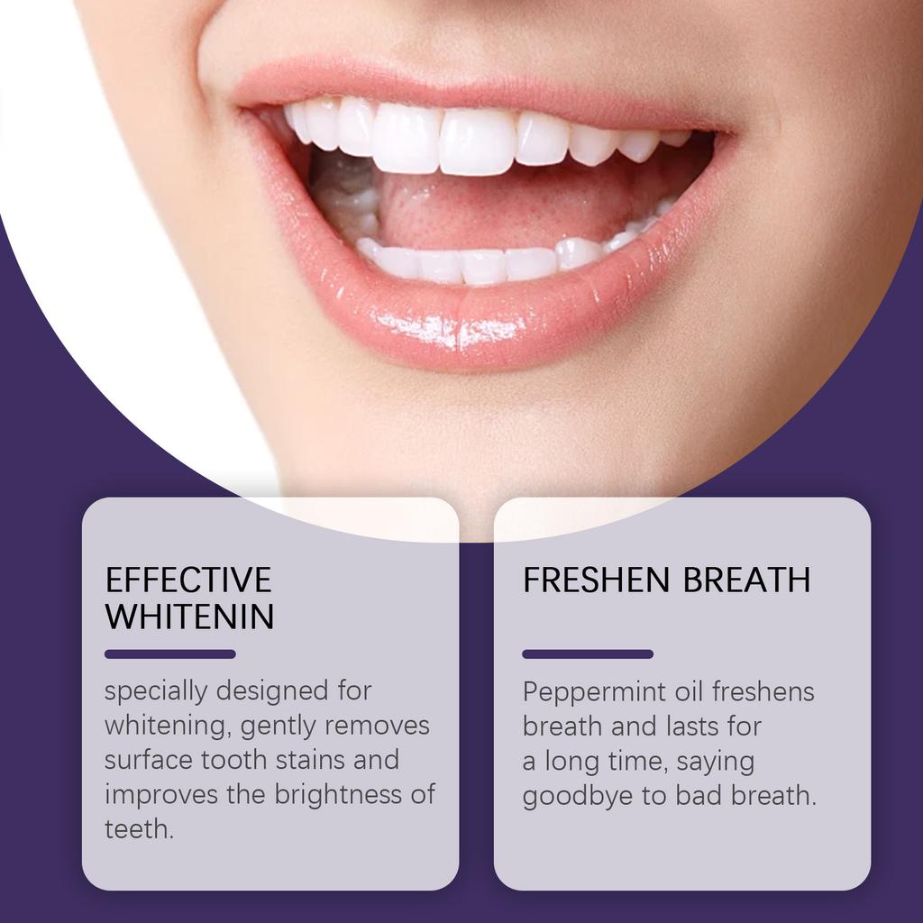 Purple Whitening Toothpaste Color Corrector Promote Oral Health Mint Remove Yellow Stains Dental Brightening Toothpaste