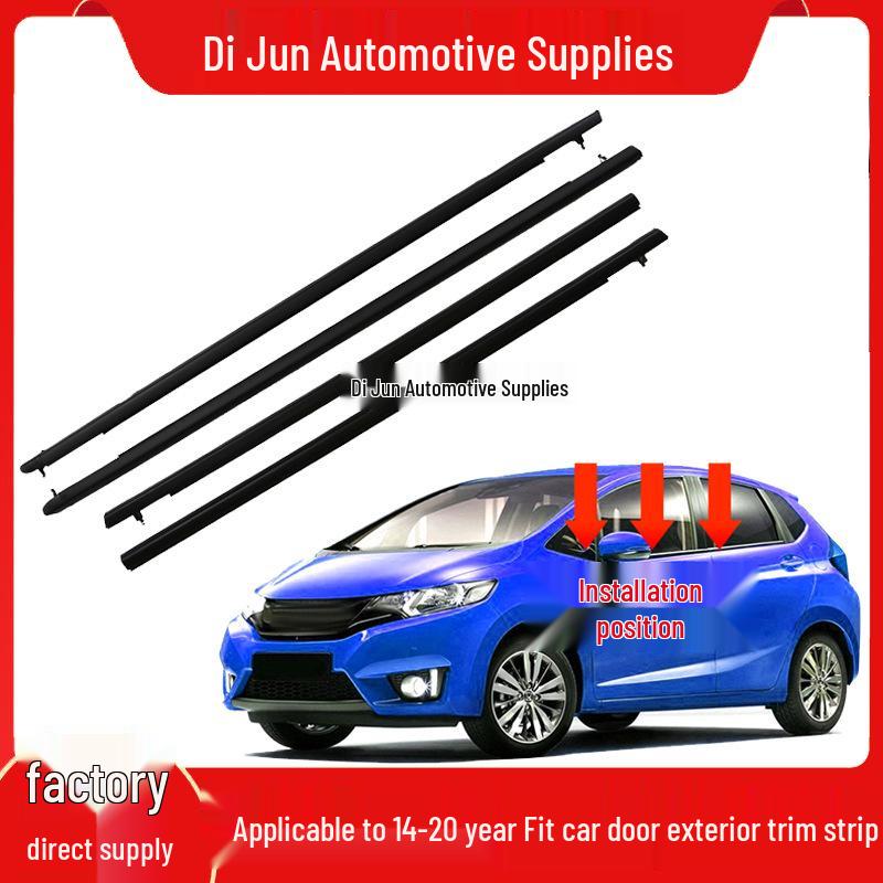 2014-2021 Third Gen Fit Car Door Weatherstrip Wiper Seal Water Cutter, Black Right Front Door