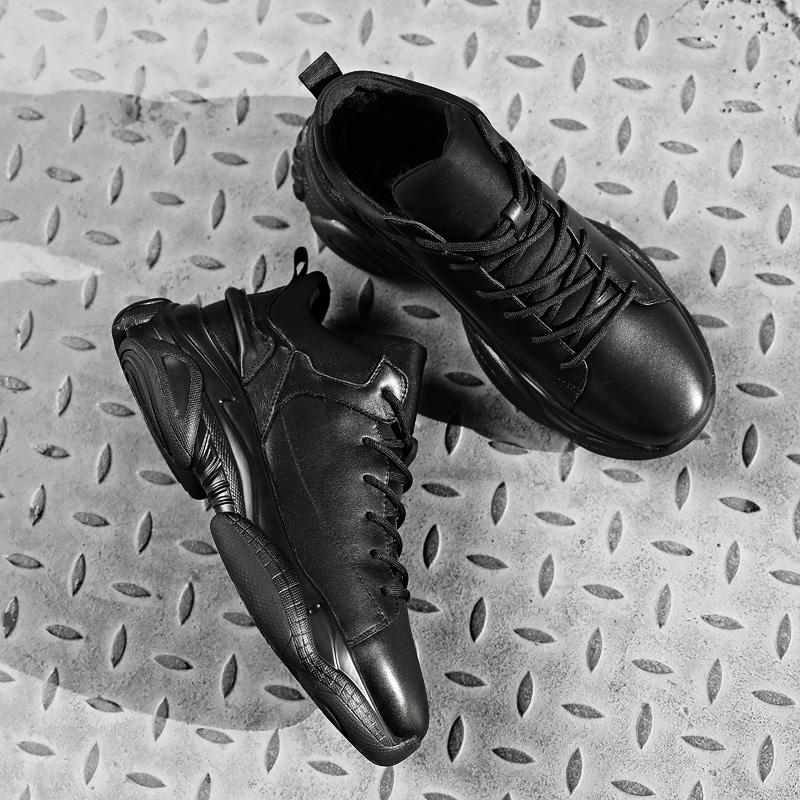 Hot Selling Thick Soled Wear-resistant Outdoor Hiking Shoes Europe America Men's Sports Shoes Men's Genuine Leather Shoes