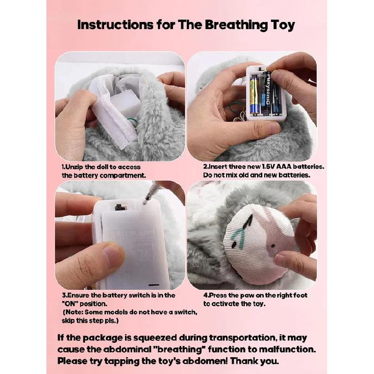 4 Modi Baby Atmen Beruhigendes Elefanten-Plüschpuppenspielzeug Schlafbegleiter Musik- und Lichtpuppe Sensorisches Stofftier Kindergeschenk