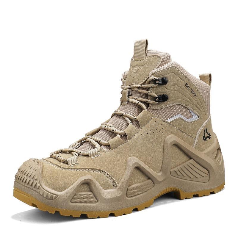 

Autumn and winter men s outdoor non-slip tooling mountaineering boots high-top large-size leather Martin boots casual combat men s boots 39