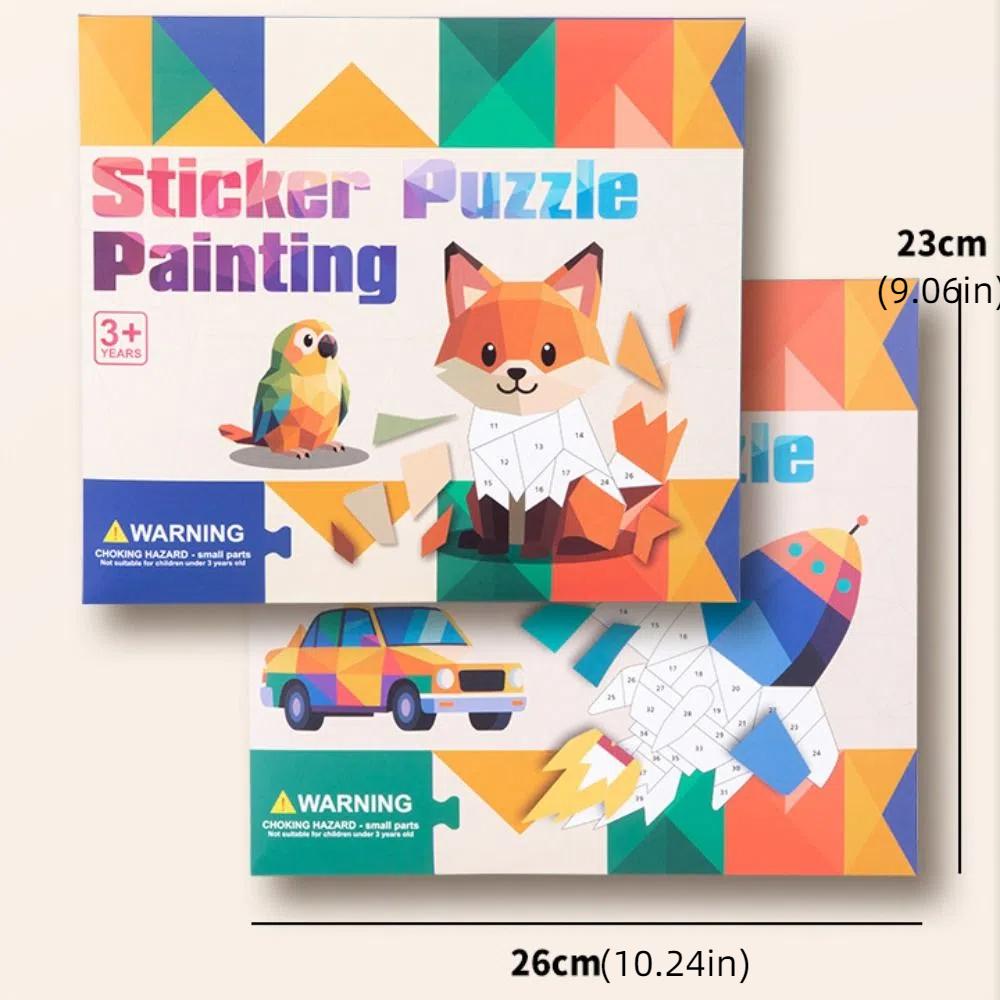 Paper DIY Paste Material Kit Educational Toys Animals Sticker Book  Children