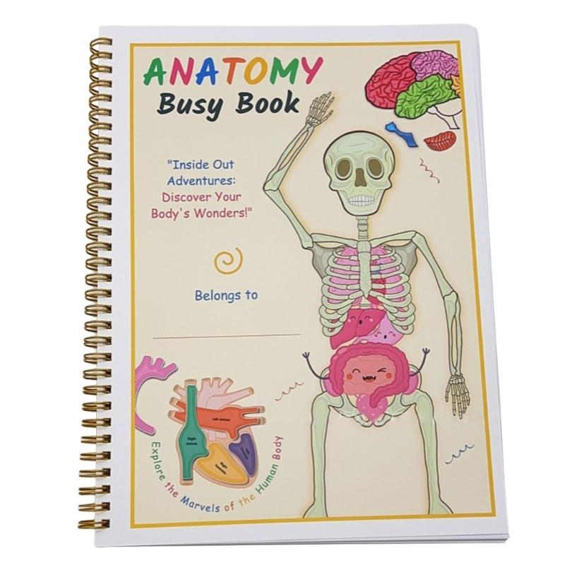 

Montessoris Human Anatomy Busy Book Engaging Sensory Learning for Kids Discovering Body Systems and Organs Daily Use 1