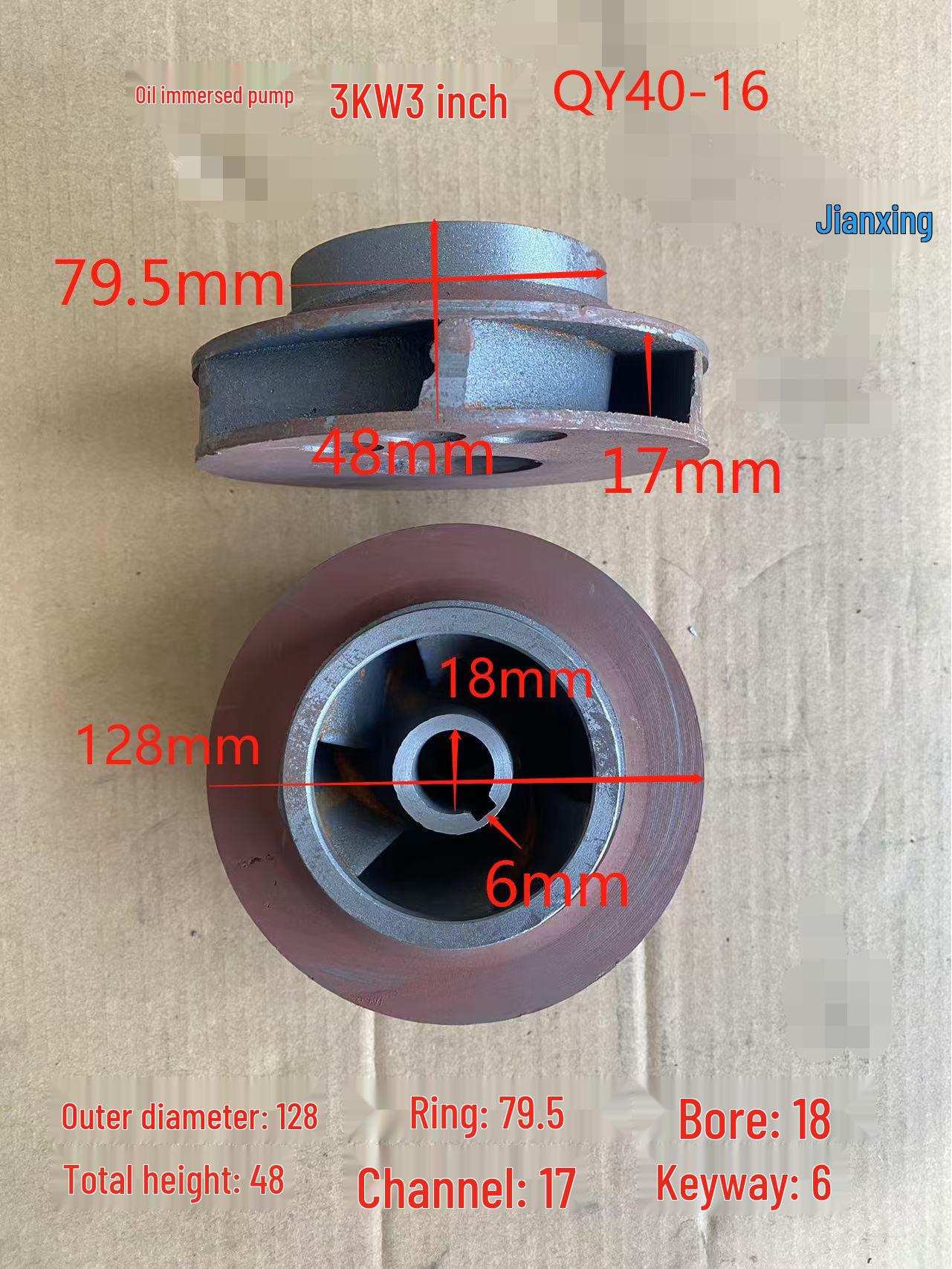 

QY Занурювальний Водяний Насос з Масляним Охолодженням Робоче Колесо 2.2/3/4 кВт Чавунні Аксесуари