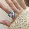 Open Ring Heart Ring Daisy Irregular Enamel Ring Cute Enamel Flower Ring  Gift