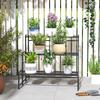 Three-Tier Metal Plant Shelf - Black