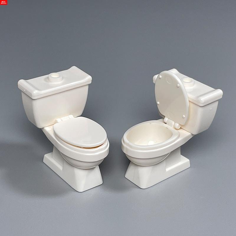 Ladrillos MOC Zombie Inodoro Lavabo Baño WC Muebles Figura de 4 cm Bloques de Construcción Juguetes para Niños Montar Ciudad Piezas DIY