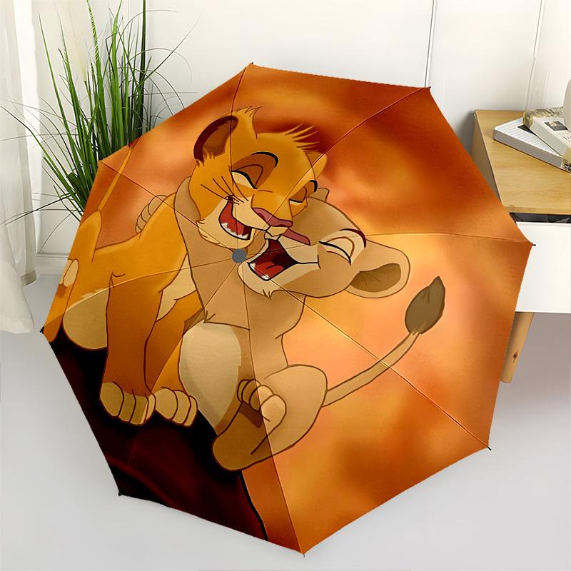 

Lion King, Simba Themed Automatic Opening and Closing Umbrella, Brightly Colored 8-rib Portable Umbrella, Suitable for Men and Women, A Perfect Gift f