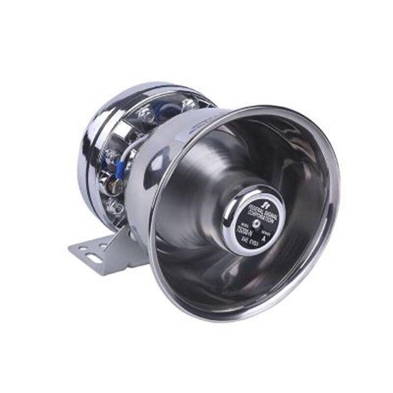 1pc Stainless Steel Alarm Horn Siren 12V 200W Speaker Super Loud Alarme Horn Car Train Truck Motorbike Electronic Claxon Horns