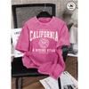 America California Printed Washed T-Shirt Mens Cotton Oversized T Shirt Casual O-Neck Short Sleeve Tops Basic Male Tees