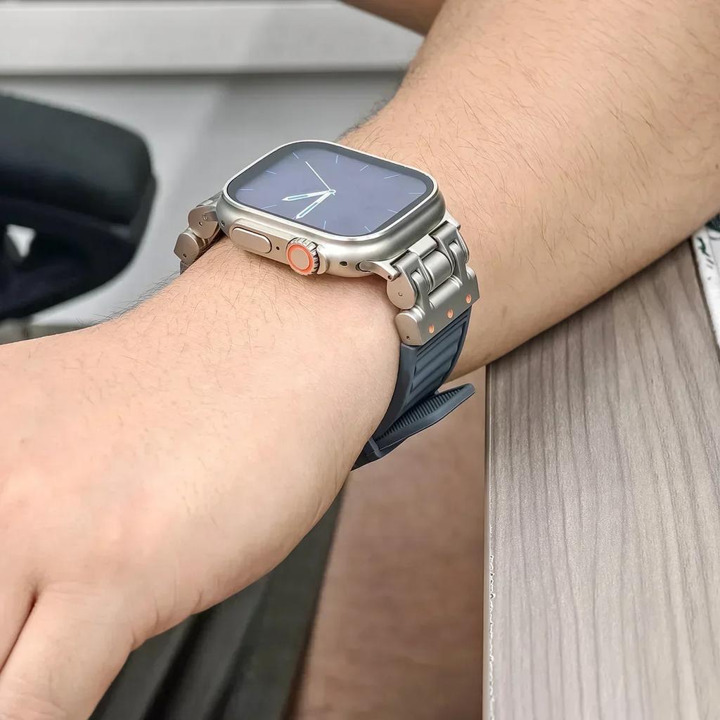 Silicone Band for Apple Watch Ultra3 2 49mm 45mm 44mm 42mm Sports Strap Correas for IWatch Series 11 10 46mm 9 8 7 6 SE Bracelet