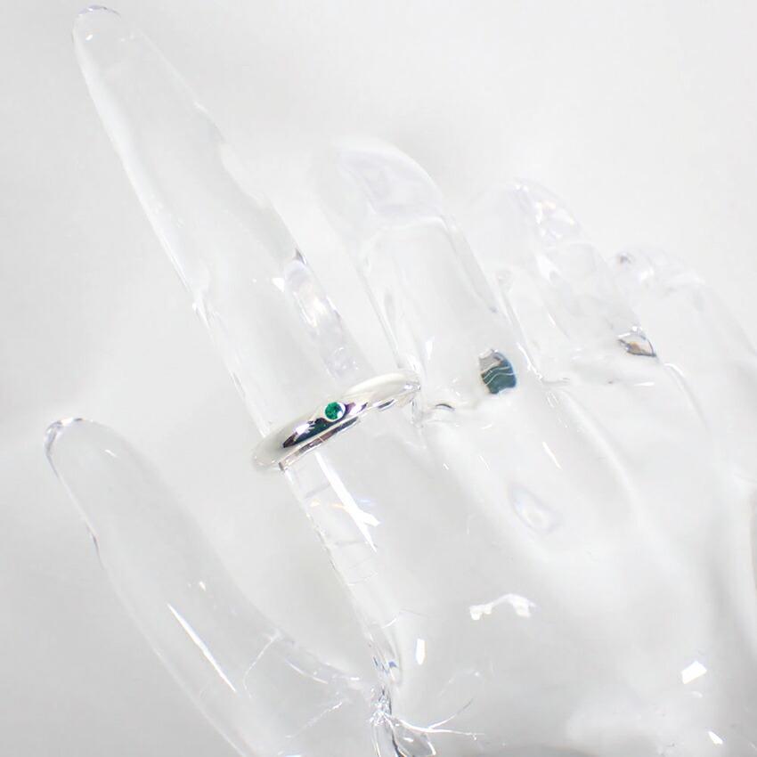 [Pre-owned] TIFFANY 925 Emerald Stacking Band Ring/Size 9/j39-2