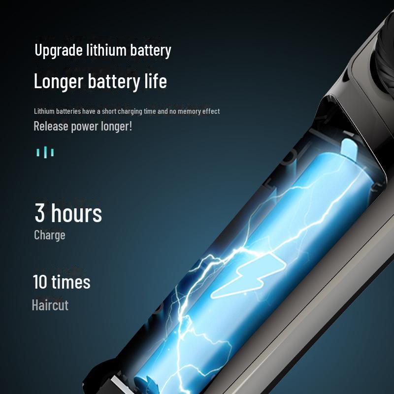 Fast-Charging Electric Hair Clipper with LCD Display and Ceramic Blade for Home Use
