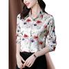 Spring Women's Silk Blouse Fashion Satin Long Sleeve Vintage Women's Tops Elegant Tops OL Ladies Tops Women's Clothes