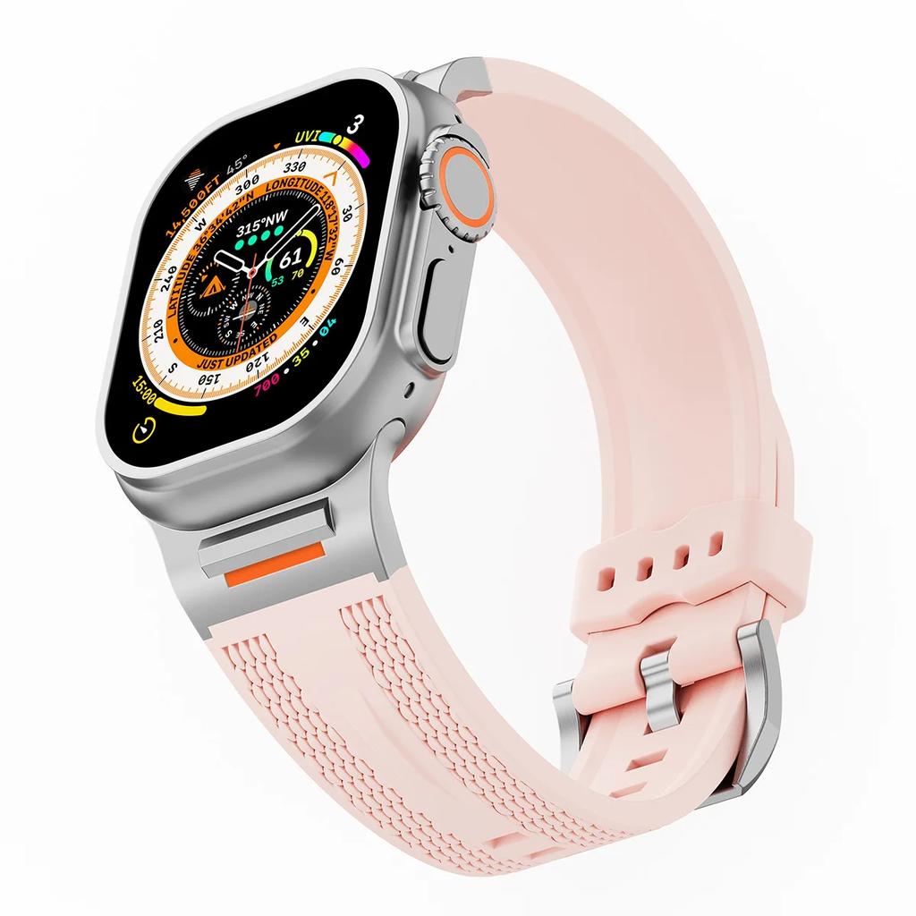 3 Style New Sport Band For Iwatch Ultra 3/2 49mm 42 44 45 46mm Silicone Strap For Apple Watch Series 11 10 9 8 7 6 SE3 Bracelet