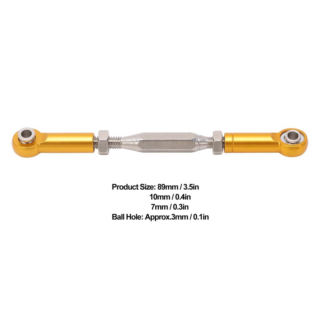 RC Servo Link Pull Rod Metal Steering Tie Rod for JLB 1Celsius10 RC Truck Cars