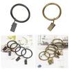 10Pcs Sturdy Metal Curtain Clip Rings Easy To Use Smooth Pull Space-Saving Load-bearing Curtain Rings
