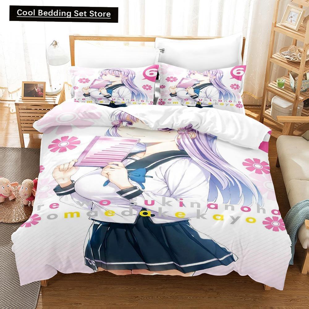 Anime Ore O Suki Nano Wa Omae Dake Kayo Bedding Set Single Twin Full Queen King Size Bed Set Adult Kid Bedroom Duvetcover Sets