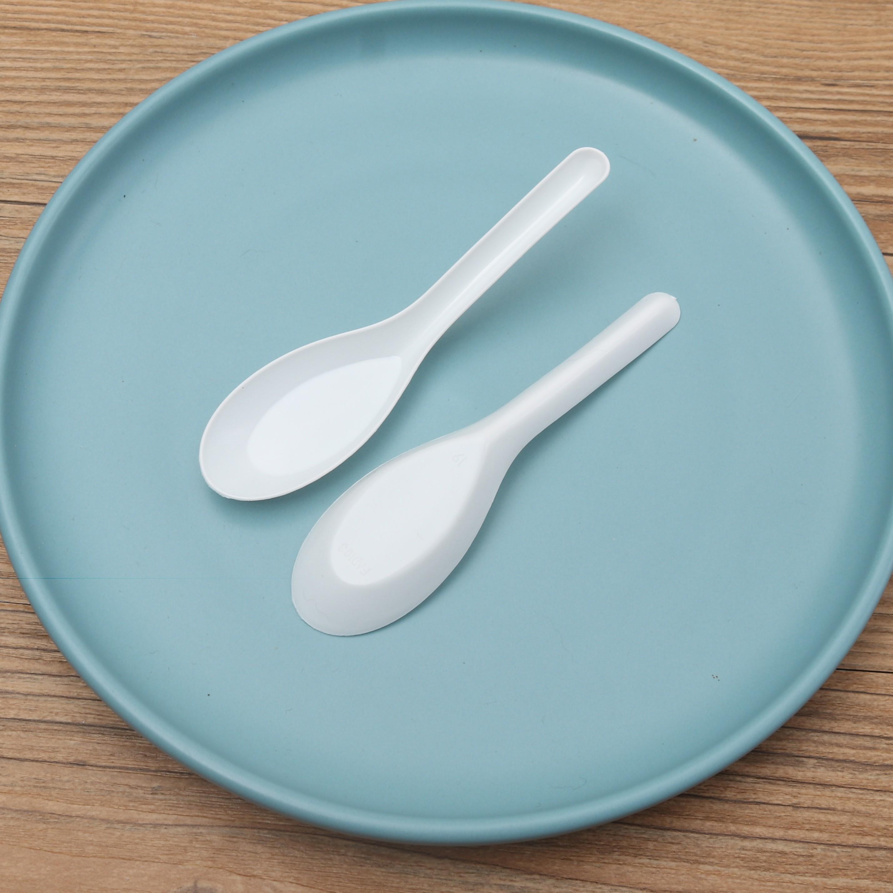 

50/200/300 шт. Домашняя кухня Прозрачные пластиковые одноразовые ложки для супа Азиатские инструменты 50pcs белый