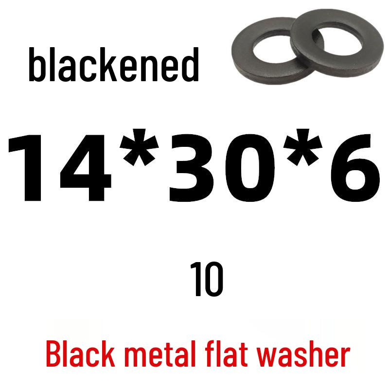 Thickened Black Iron Flat Washer for Screws, Non-standard Round Design