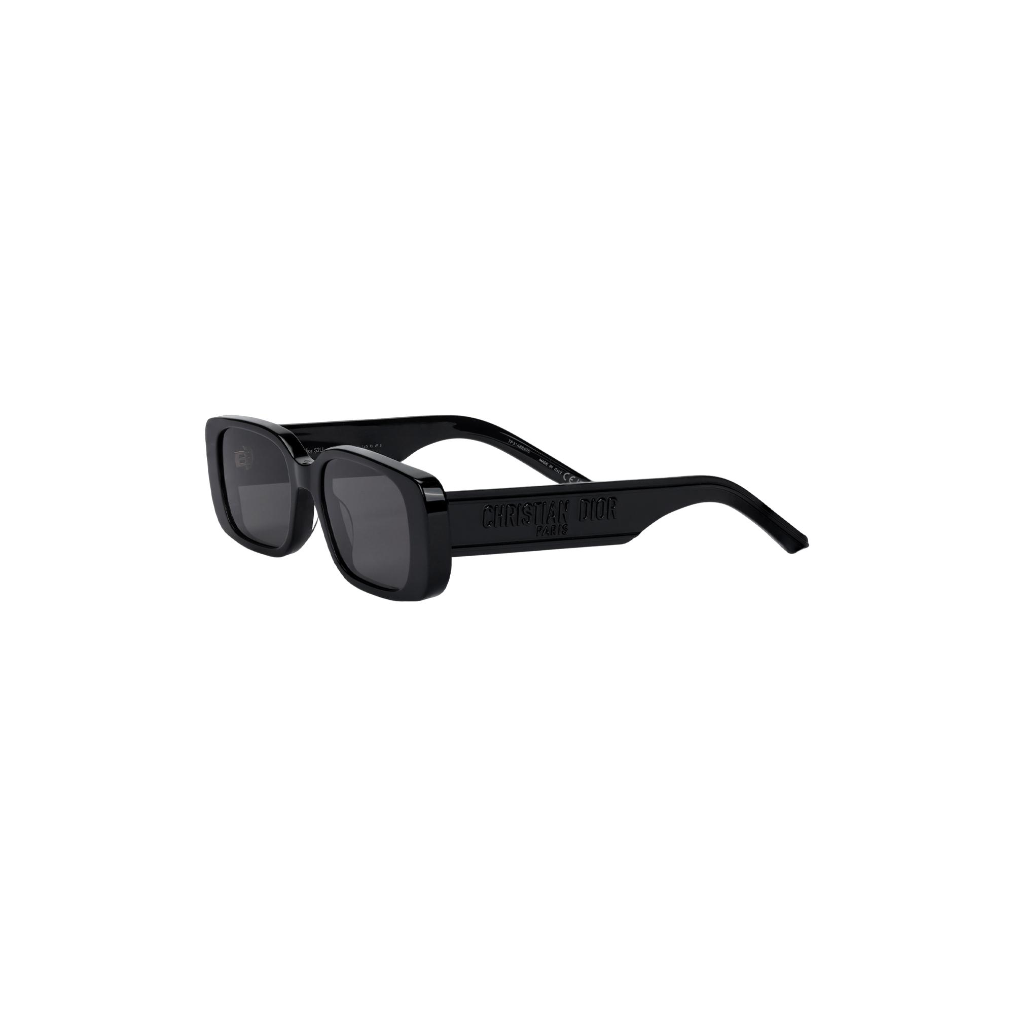 Dior Logo Decorated Rectangular Sunglasses Unisex sunglasses Black WLDRS2UR_10A0 Basic Packaging-Eyeglass Case+Box