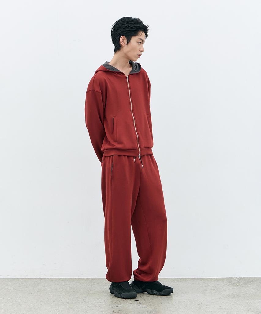 ROWM Soft Contour Hooded Zip-Up (Red/Charcoal)