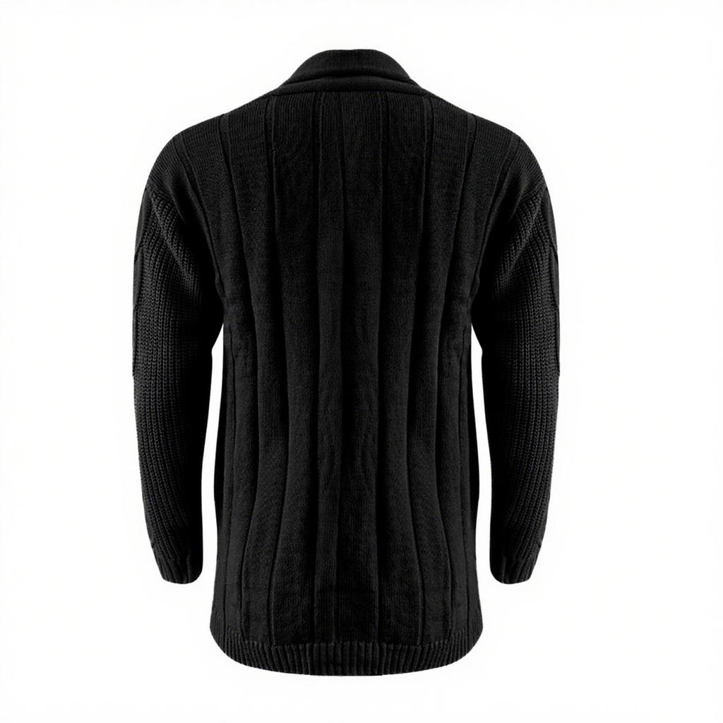Men's Solid Color Cardigan Button Knitted Casual Fashion Lapel Sweater
