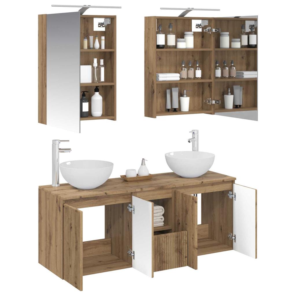 Bathroom Cabinet Set 5 pcs Artisan Oak 50 x 14.5 x 70 cm