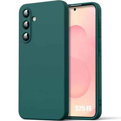 Silicone Case - BOOLING - for Samsung Galaxy S25 FE - Ultra-Thin Shockproof Protection - Night Green