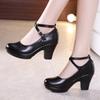 Est  Fashion Women Pumps With High Heels For Ladies Work Shoes Dancing Platform Pumps Women Genuine Leather Shoes Mary Janes