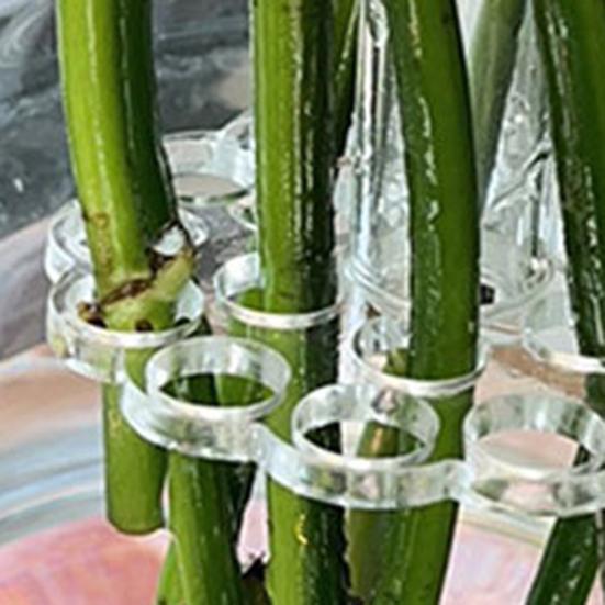 2Pcs Vase Flower Frog Reusable Clear Flower Arrangement Holder Flower Stem Holder Grid for Arranging Flowers Wedding Bridal Shower Party Decor