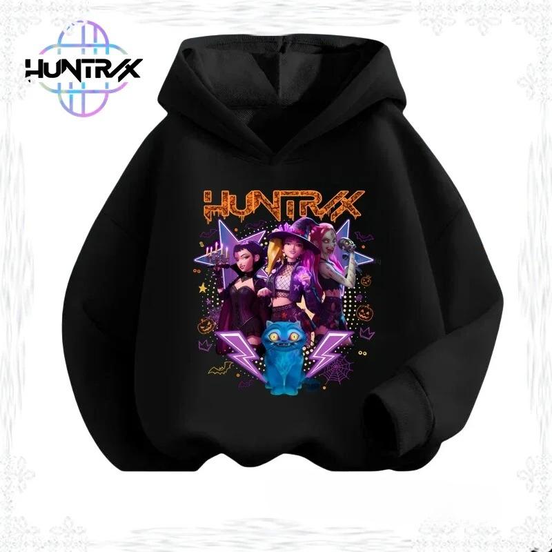 Kpop Demon Hunters Anime Girls Hoodie Cartoon Printed Casual Warm Comfortable Autumn Winter Hoodies