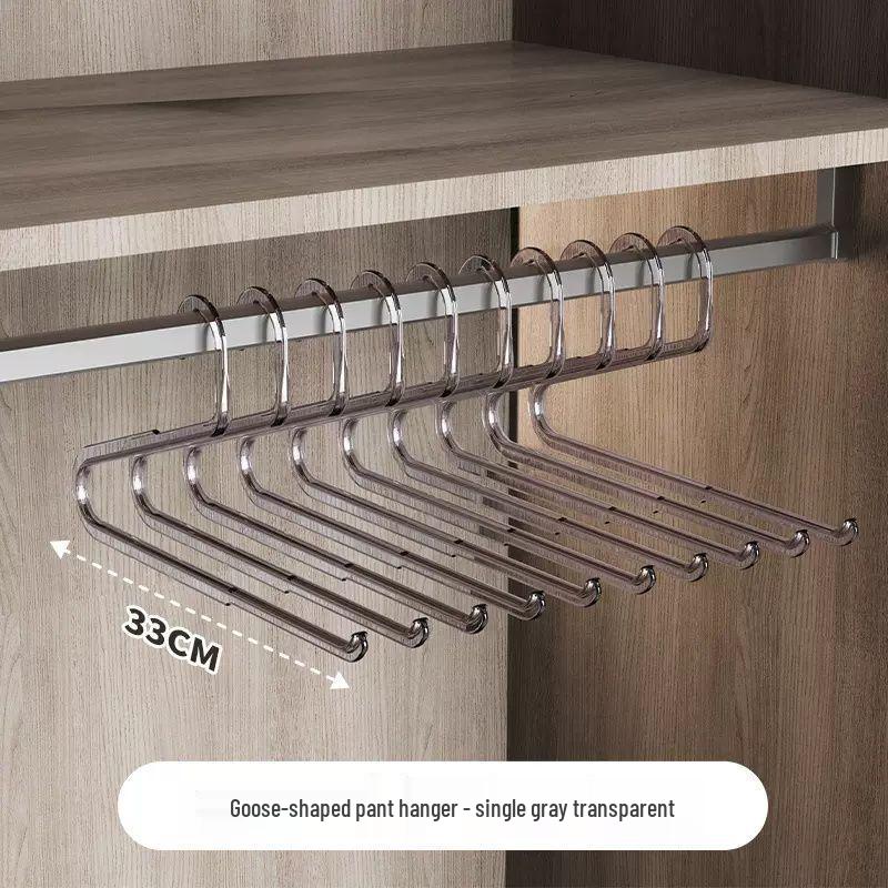 Telescopic Slide Rail Pants Rack - Top Mount Wardrobe Pull-Out Hanger Drawer.