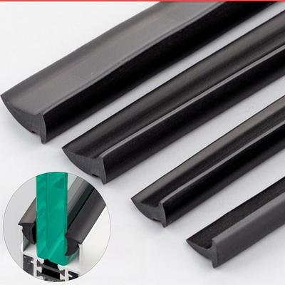 10 meter/set Siliconen Aluminium Raamafdichtingsstrip Sleuf Type Winddichte Deur en Raam Afdichtingsdrukstrip Vaste Glasopening