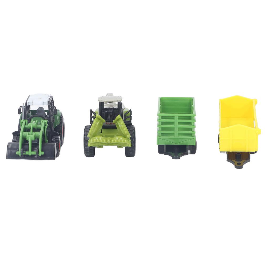 Kids Farm Tractor Toy Set Pull Back Realistic Scale Flexible Joints Toddlers Tractor Vehicle