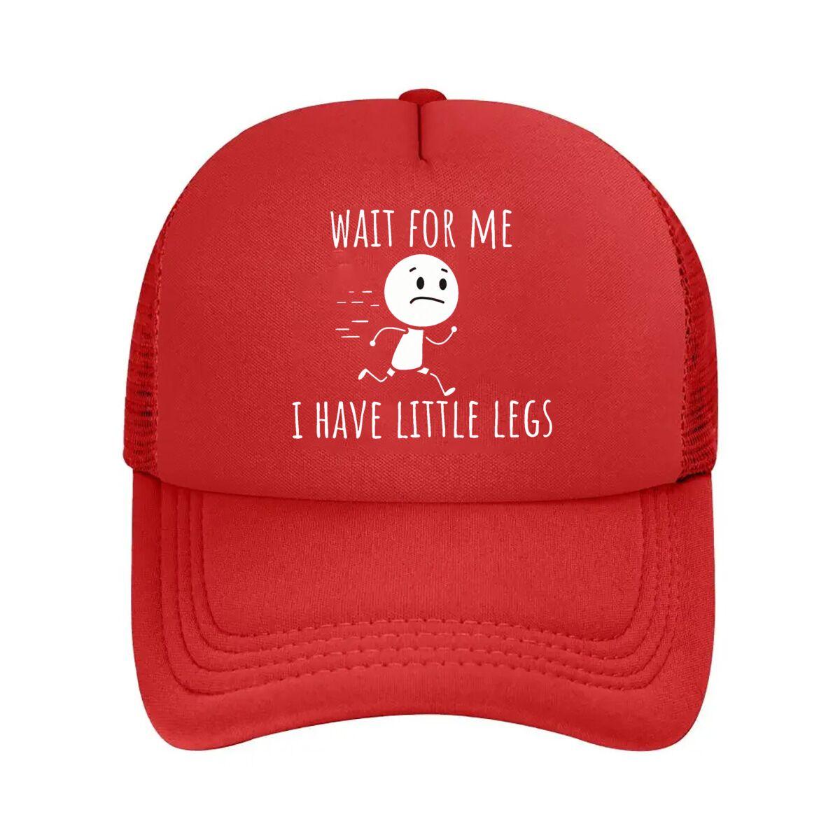 Wait For Me Little Legs Cartoon Mesh Baseball Cap Hip Hop Adjustable