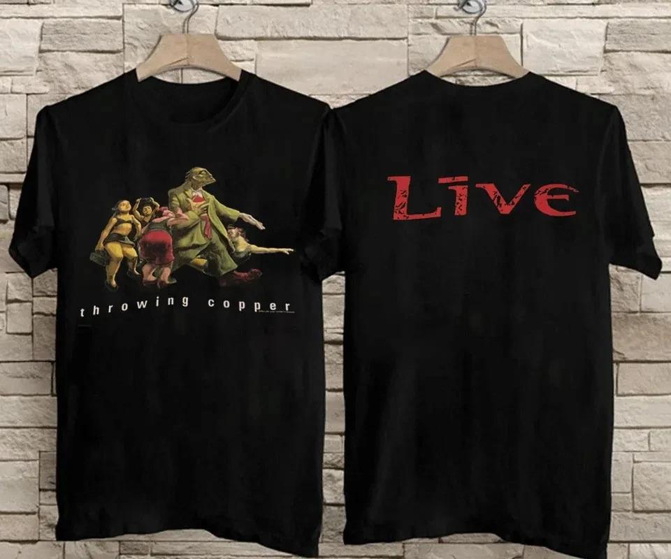 Винтажная концертная футболка Live 1994 Throwing Copper Черная 2XL