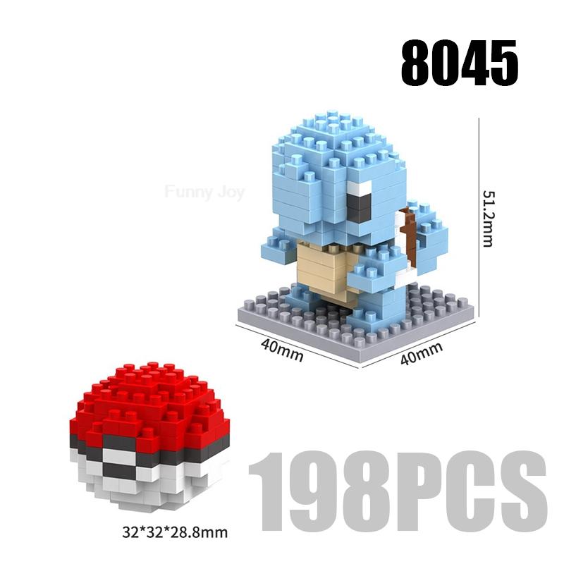 Funny Pokemon Building Blocks Assembly Anime Picachu Charizard Doll Blastoise Bulbasaur Gengar Pokémon Bricks Toy for Kid Gift