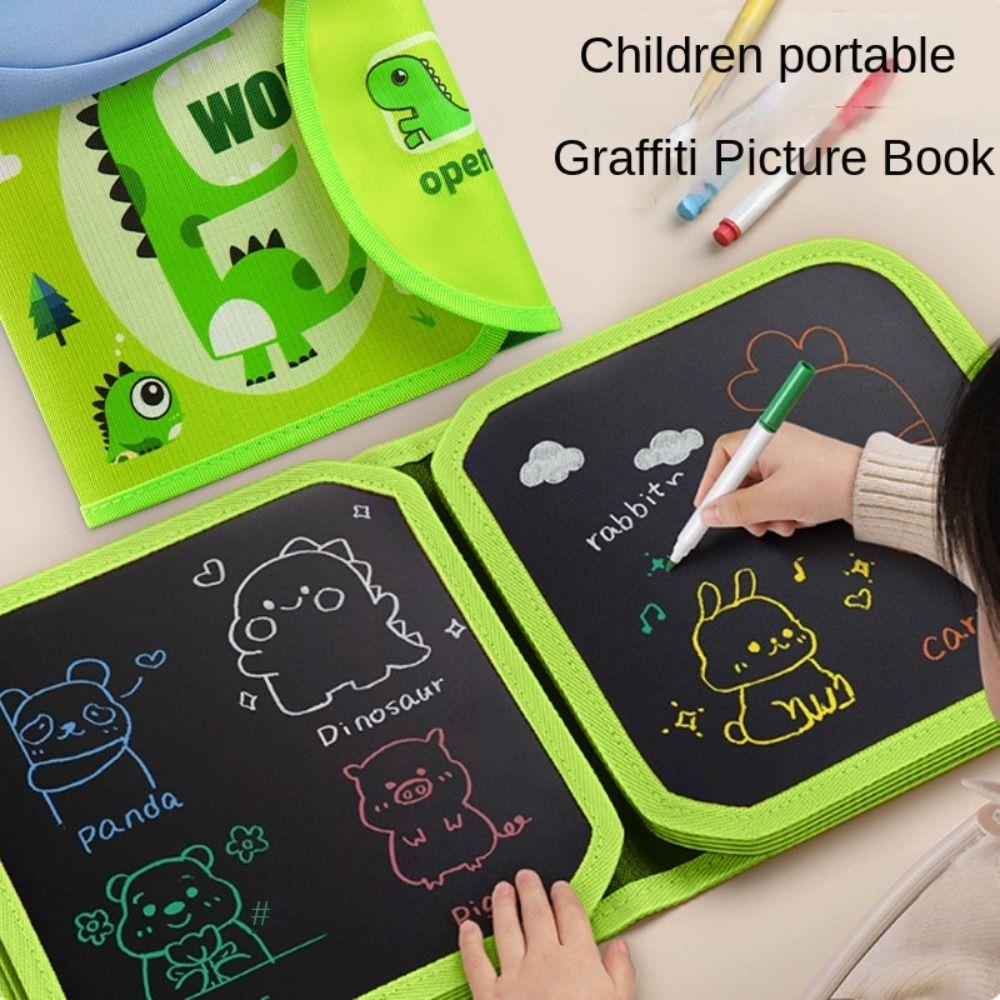 Erasable Coloring Books Reusable Graffiti Book Erase Boards Children Blackboard  Preschool Toy