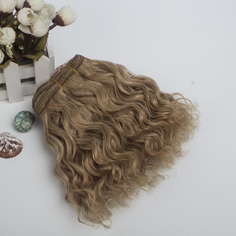 20CM Length 500CM Wool Curly Doll Hair Weft Kinky Curly Wool Material Doll Wigs Extension Handmade Diy Doll Accessories