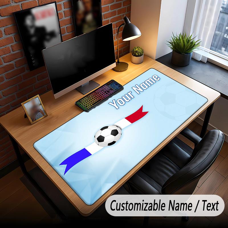Large Mouse Pad France national football team Print Custom Name Text Desk Mat for Office Gaming