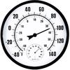 MUMTOP Indoor Outdoor Thermometer, 10 Inch Large Numbers Waterproof Wall Thermometer with Hygrometer for Patio Home Living Room Bedroom(Black)