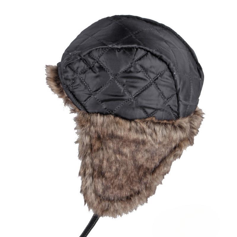 Northeast Hat Herren Herbst und Winter Ohrenschutz Warme Lei Feng Mütze Kunstleder Outdoor Anti-Cycling Mütze Weibliche Pilotenmütze