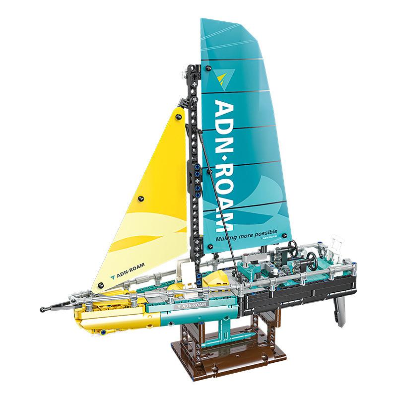 

58123 Модель парусника типа «Океан 65» Конструктор Высокотехнологичная настольная коллекция Украшение Детские сборочные игрушки Подарок для взрослых мальчиков