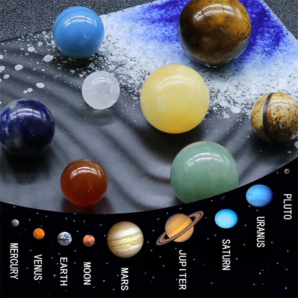 Opal Eight Planets Universe System Planets Popular Science Planet Set Educational Ornaments For Kids Teens Ore Gift
