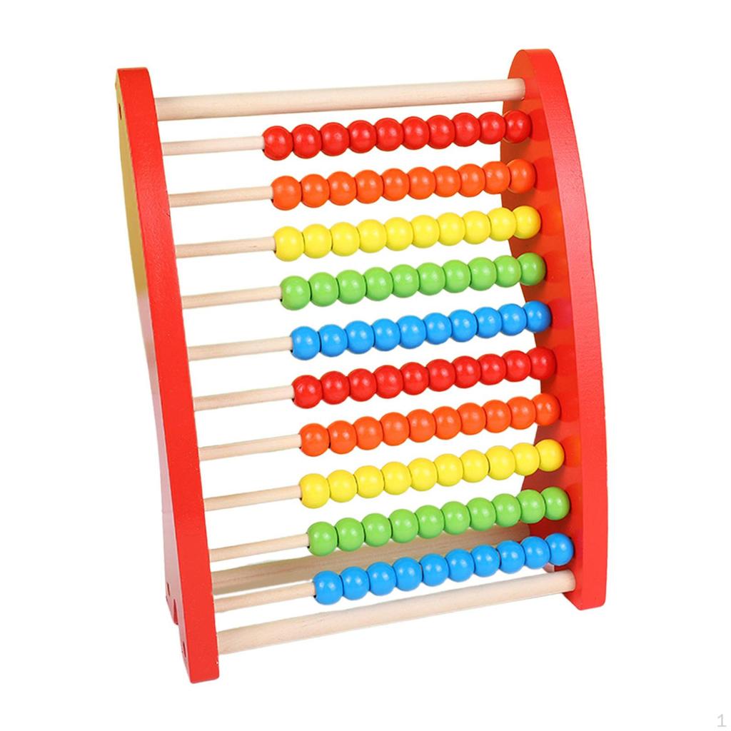 Abacus for Kids Math Counting Beads Frame Birthday Gifts Add Subtract Wooden