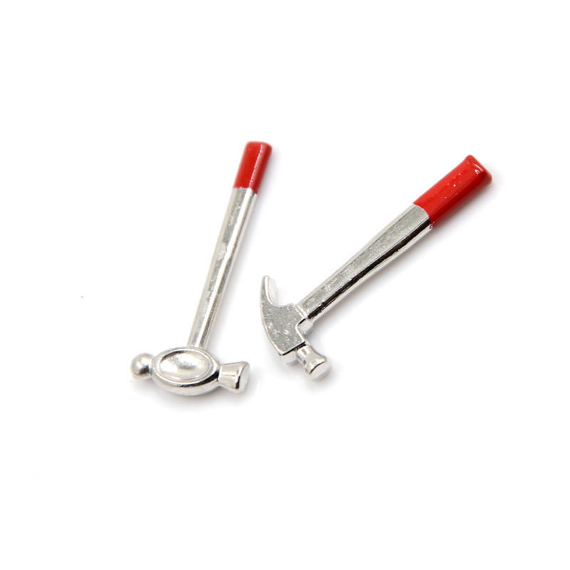 8 Adet 1:12 Ölçekli Minyatür Metal El Alet Seti Bebek Evi Aksesuarları