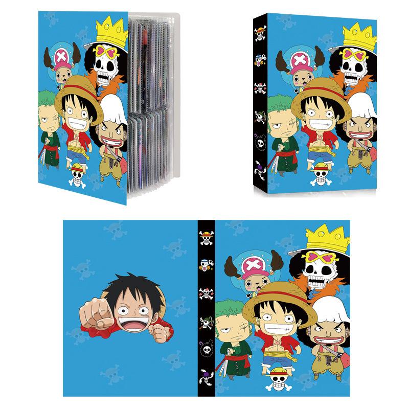 3 Inch 4-Pocket Card Binder, One Piece Anime Card Collection Album, A5 Trading Card Holder, Holds 240 Cards