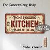 Vintage Distressed City Year Kitchen Bird Letter Print License Plate Metal Tin Sign Retro Wall Decor For Bar Cafe Home Garden