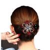Elegant Rhinestone Duckbill Three-Tooth Updo Hair Clip for Moms